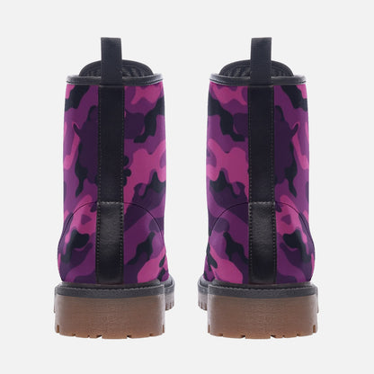 Pink Camo Boots | Blue & Magenta Mixed Camouflage