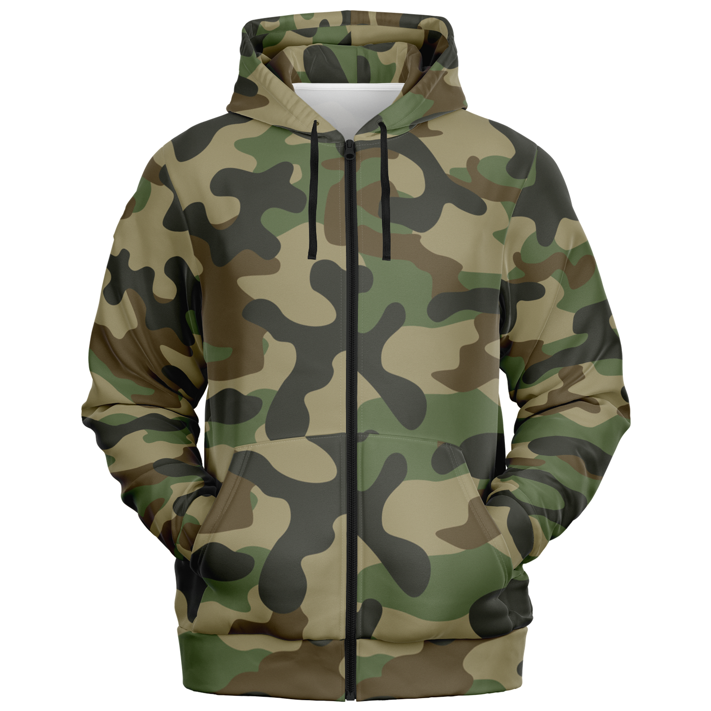 Zip-Up Hoodie | Military Brown Camouflage