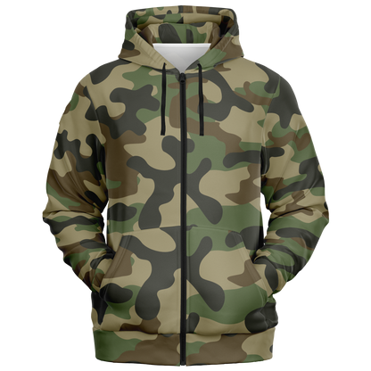 Zip-Up Hoodie | Military Brown Camouflage