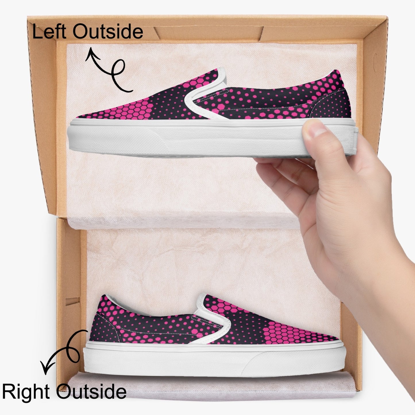 Camo Slip-On Shoes | Digital Pink Camouflage