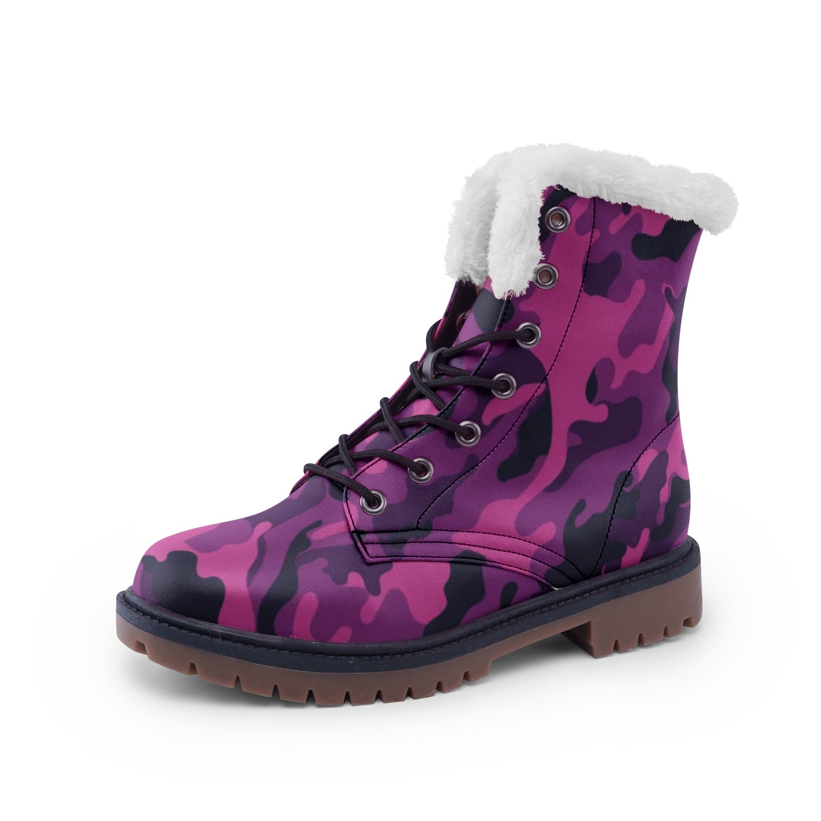 Snow Camo Boots | Mixed Pink, Blue & Magenta Camouflage