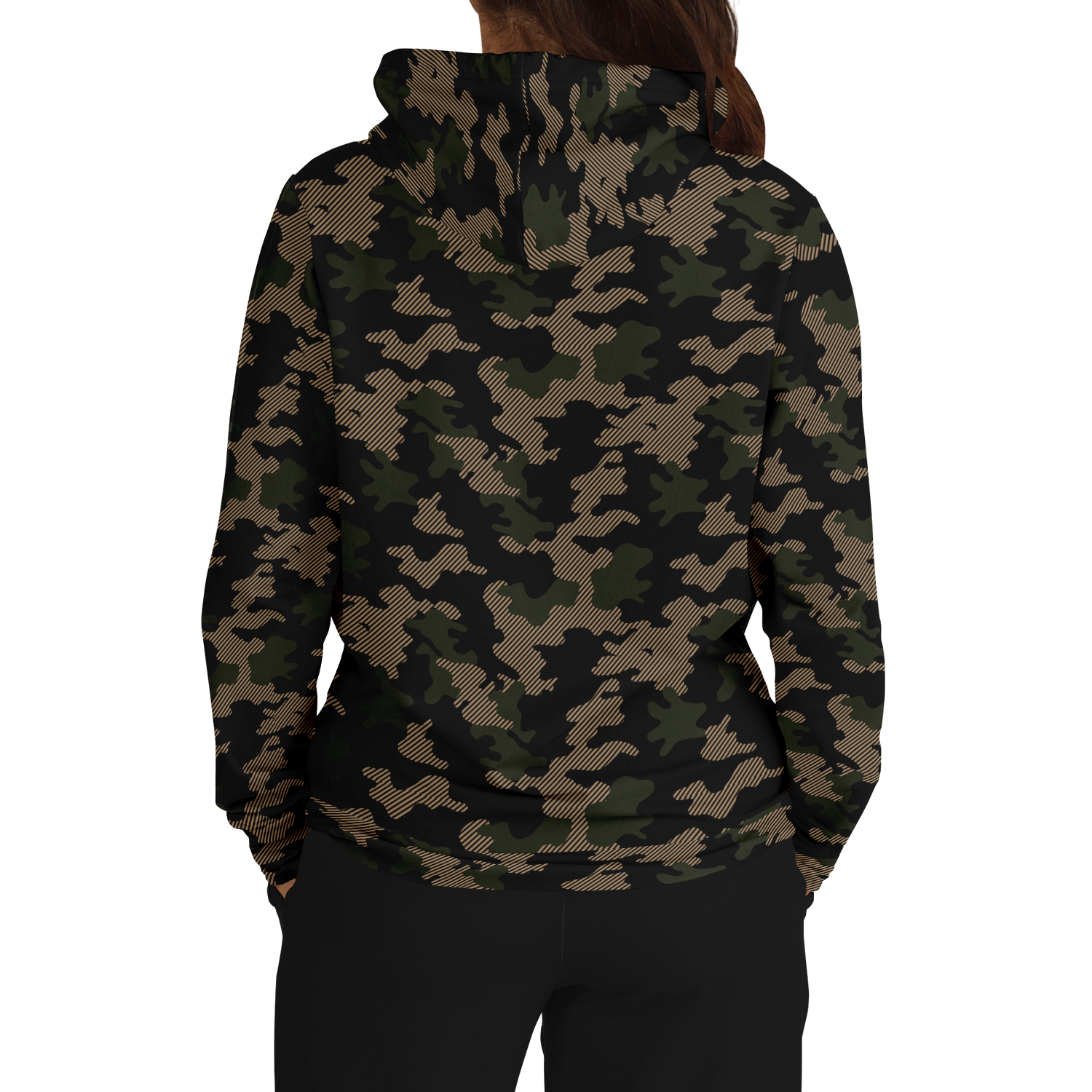 Military Green Camouflage Hoodie | Dark Jungle & Black