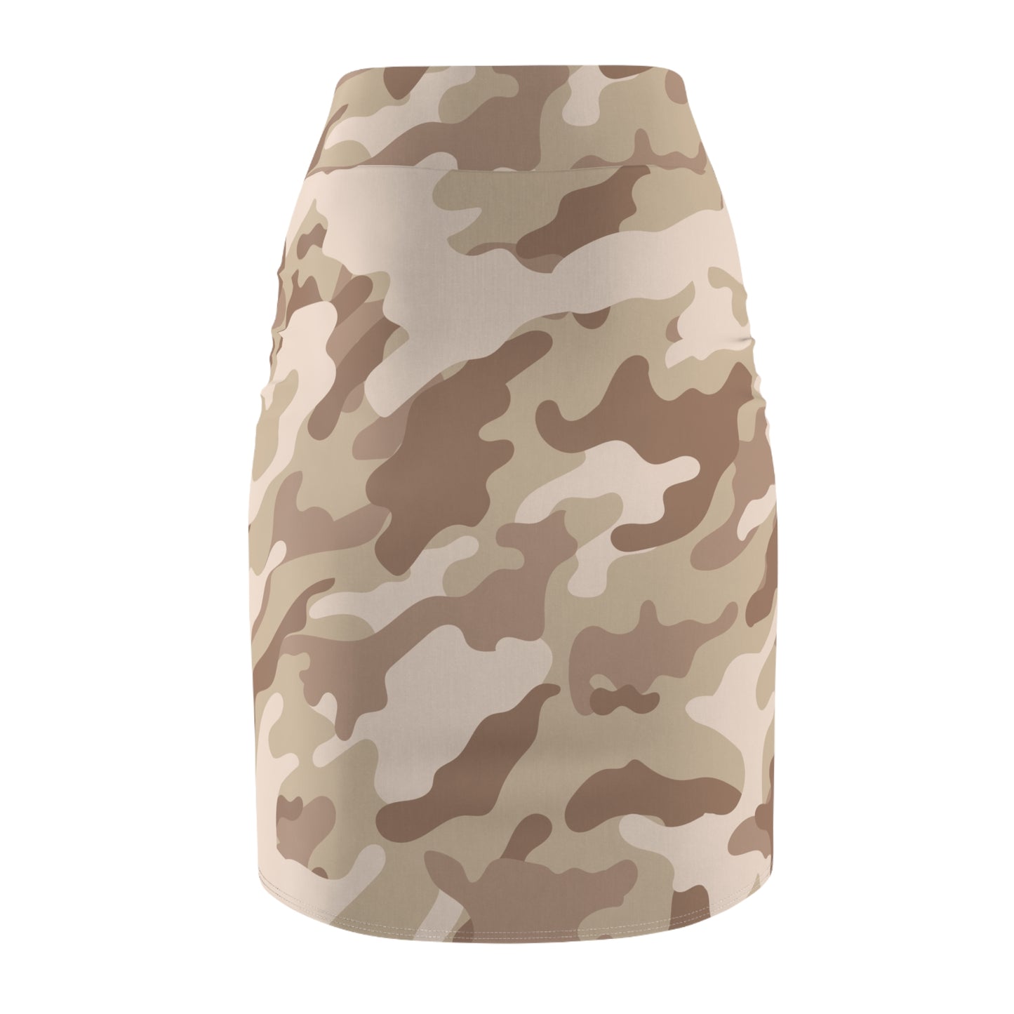 Camo Mini Skirt | Pencil Cut | Desert Brown