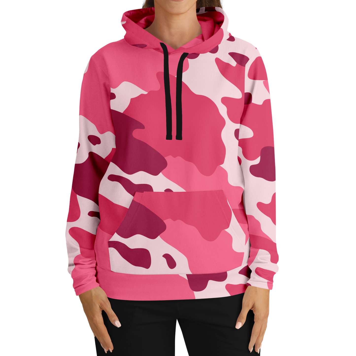 Camo Hoodie | Cherry, Piggy Pink and Rich Maroon Camouflage