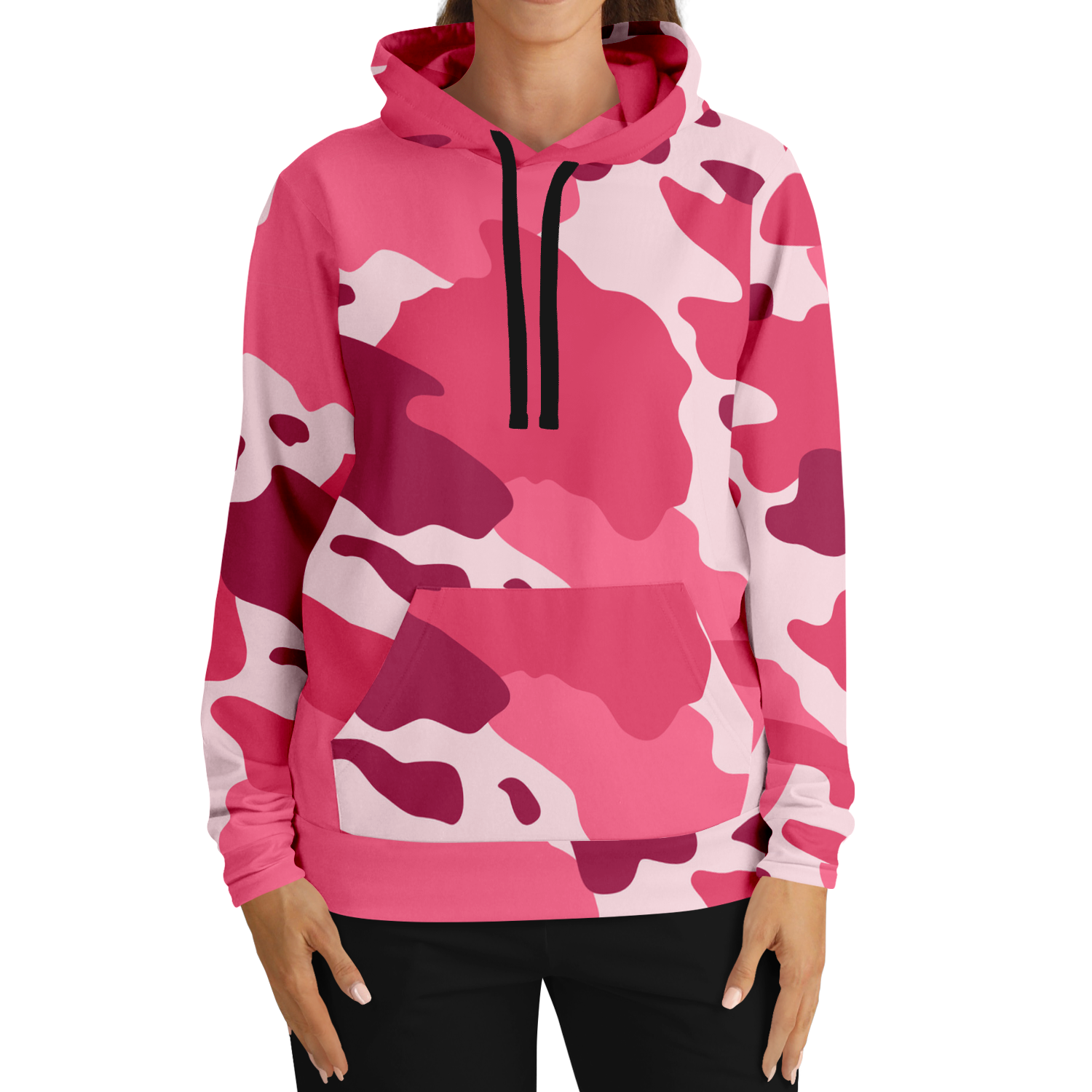 Camo Hoodie | Cherry, Piggy Pink and Rich Maroon Camouflage