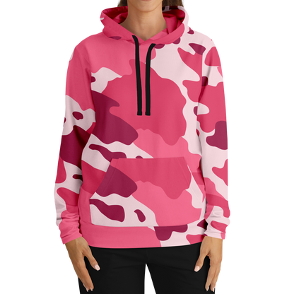 Camo Hoodie | Cherry, Piggy Pink and Rich Maroon Camouflage