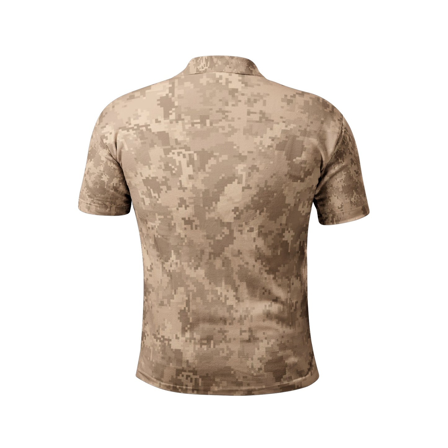 Men's Camo Golf Shirt | Brown Pixel Camouflage