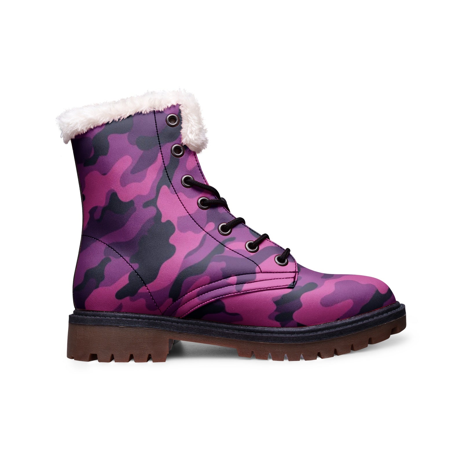 Snow Camo Boots | Mixed Pink, Blue & Magenta Camouflage