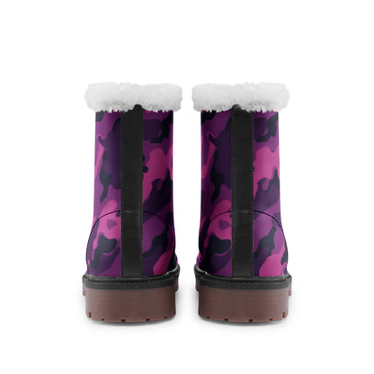 Snow Camo Boots | Mixed Pink, Blue & Magenta Camouflage