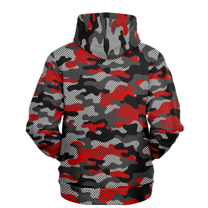 Red Camo Hoodie | Black and Gray Pixel Camouflage