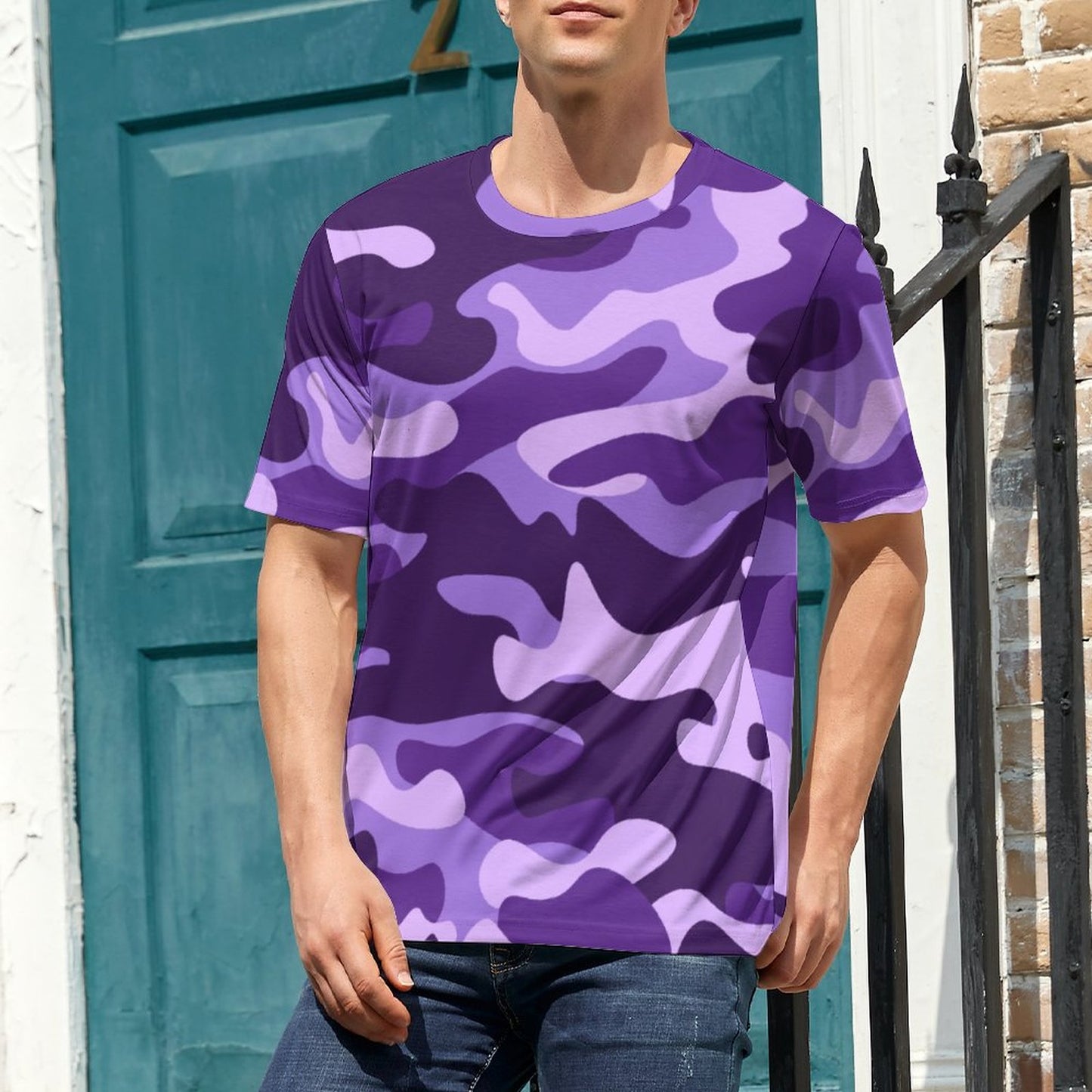 Camo Shirt | Purple, Blue & Mauve Camouflage T