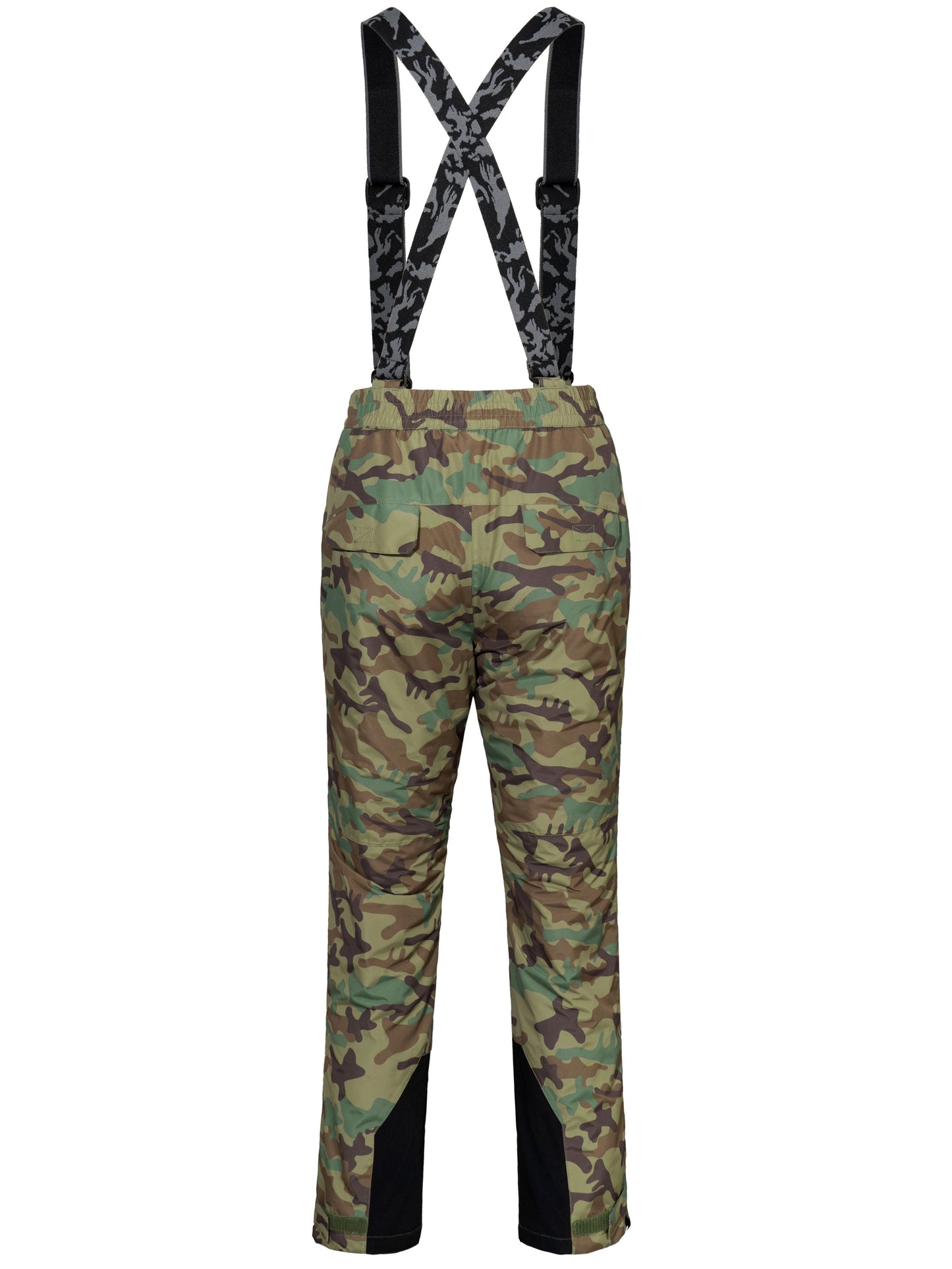 Women's Winter Camo Bib Overalls: Padded, Non-Stretch, Outdoor Pants