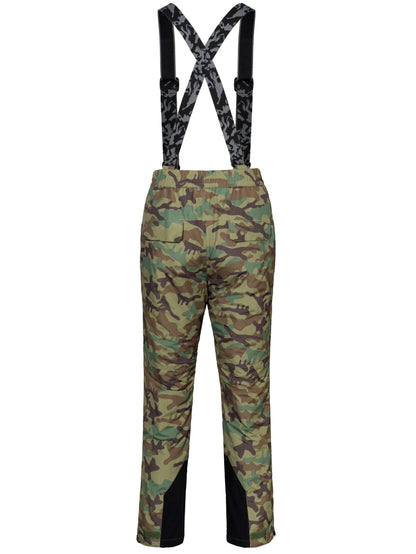 Women's Winter Camo Bib Overalls: Padded, Non-Stretch, Outdoor Pants