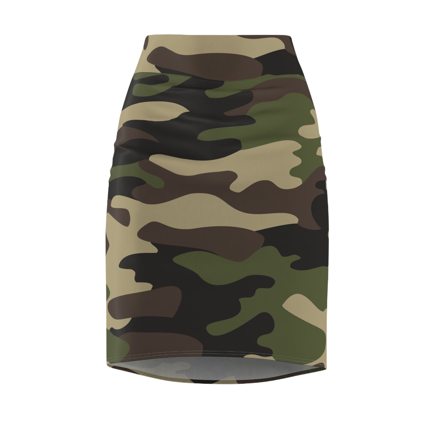 Camo Mini Skirt | Pencil Cut | Classic Green