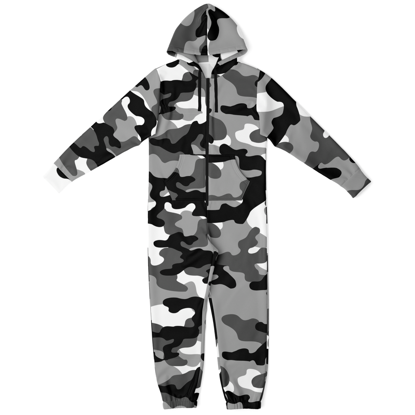 Camo Onesie | Gray, Black and White Camouflage