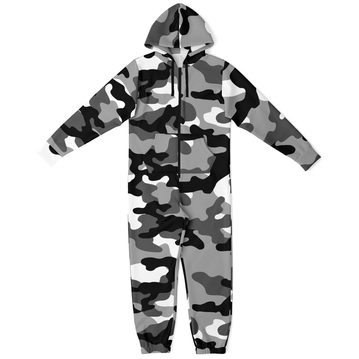 Camo Onesie | Gray, Black and White Camouflage