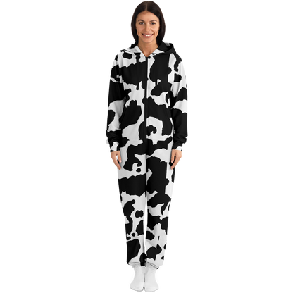 Camo Onesie | Black and White Camouflage Cow Print