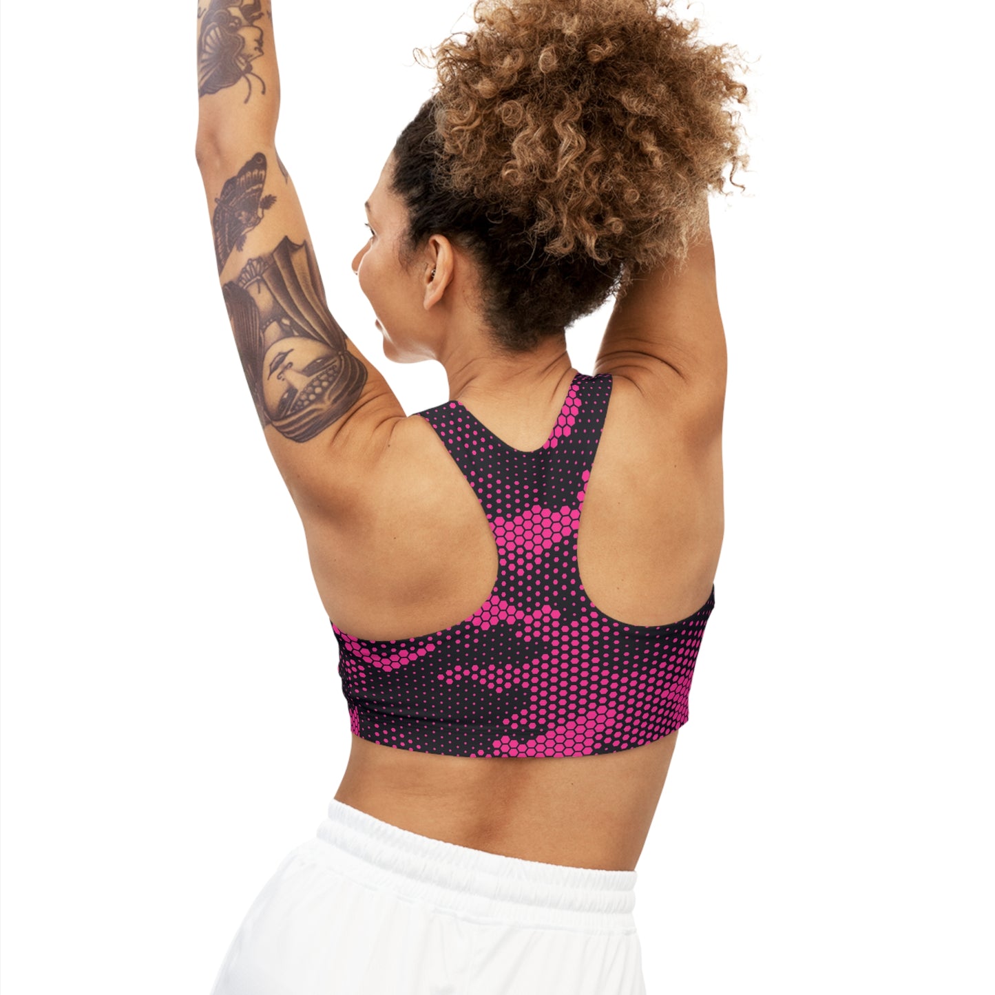 Camo Bra | Pink Digital Dotted Sports Camouflage