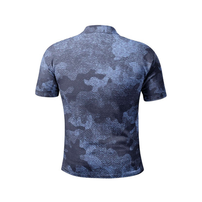 Camo Golf Shirt | Denim Blue Camouflage