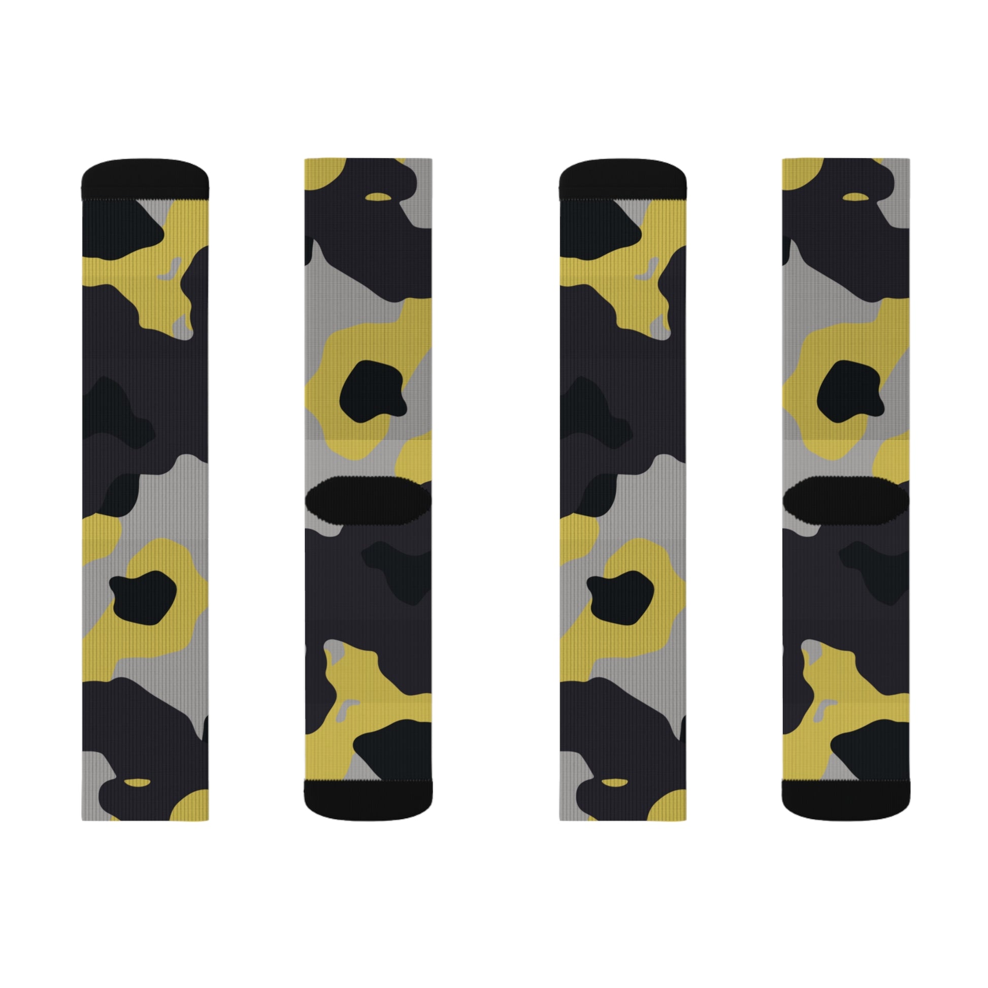 Camo Socks | Yellow, Black and Silver Camouflage