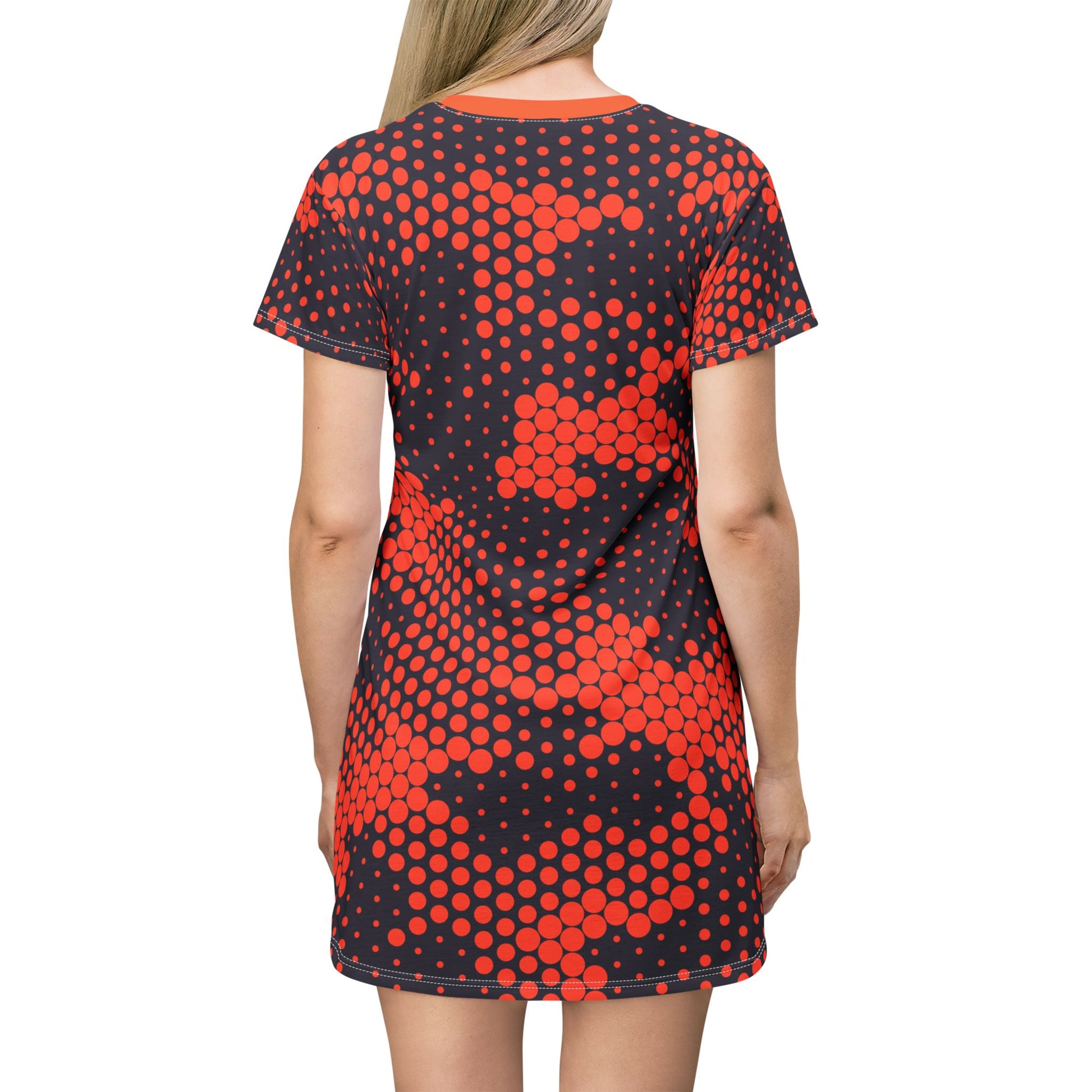 Camo T-Shirt Dress | Orange and Blue Digital Camouflage