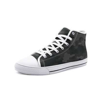 Camo Shoes | High Top Canvas | Black Camouflage