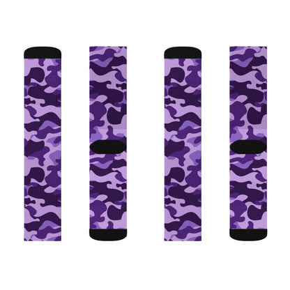 Camo Socks | Purple, Blue & Mauve Camouflage