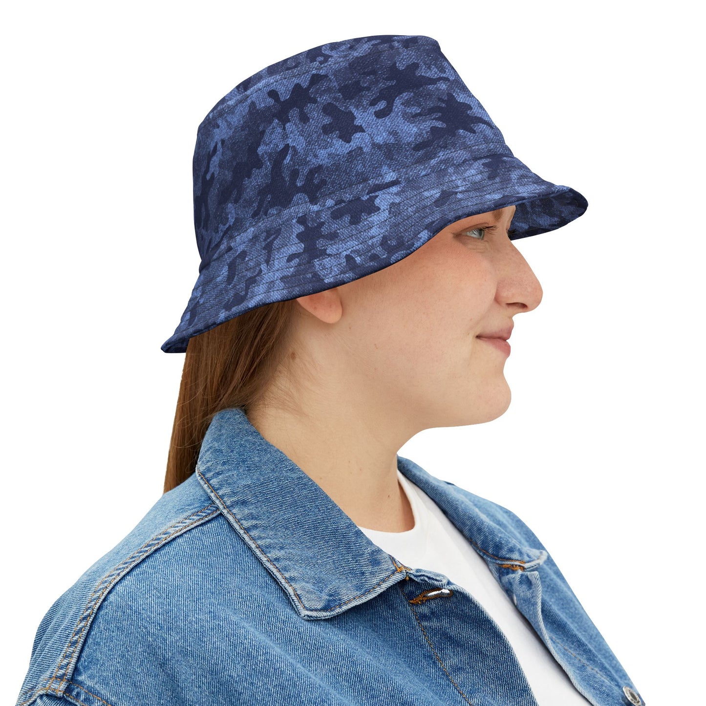 Camo Bucket Hat | Denim Blue Camouflage