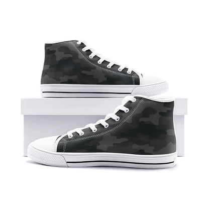 Camo Shoes | High Top Canvas | Black Camouflage