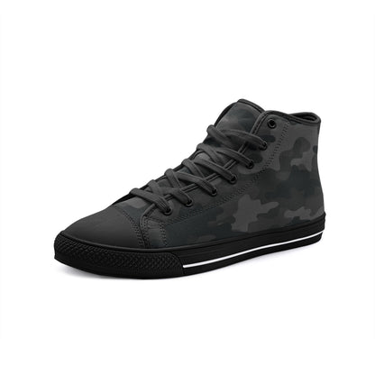 Camo Shoes | High Top Canvas | Black Camouflage