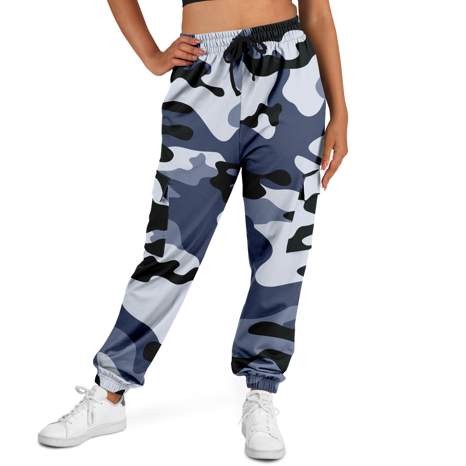 Camo Cargo Pants | Unisex | Light Blue Camouflage