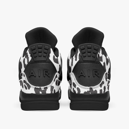 Leopard Jordans AJ4 | Black and White Pattern