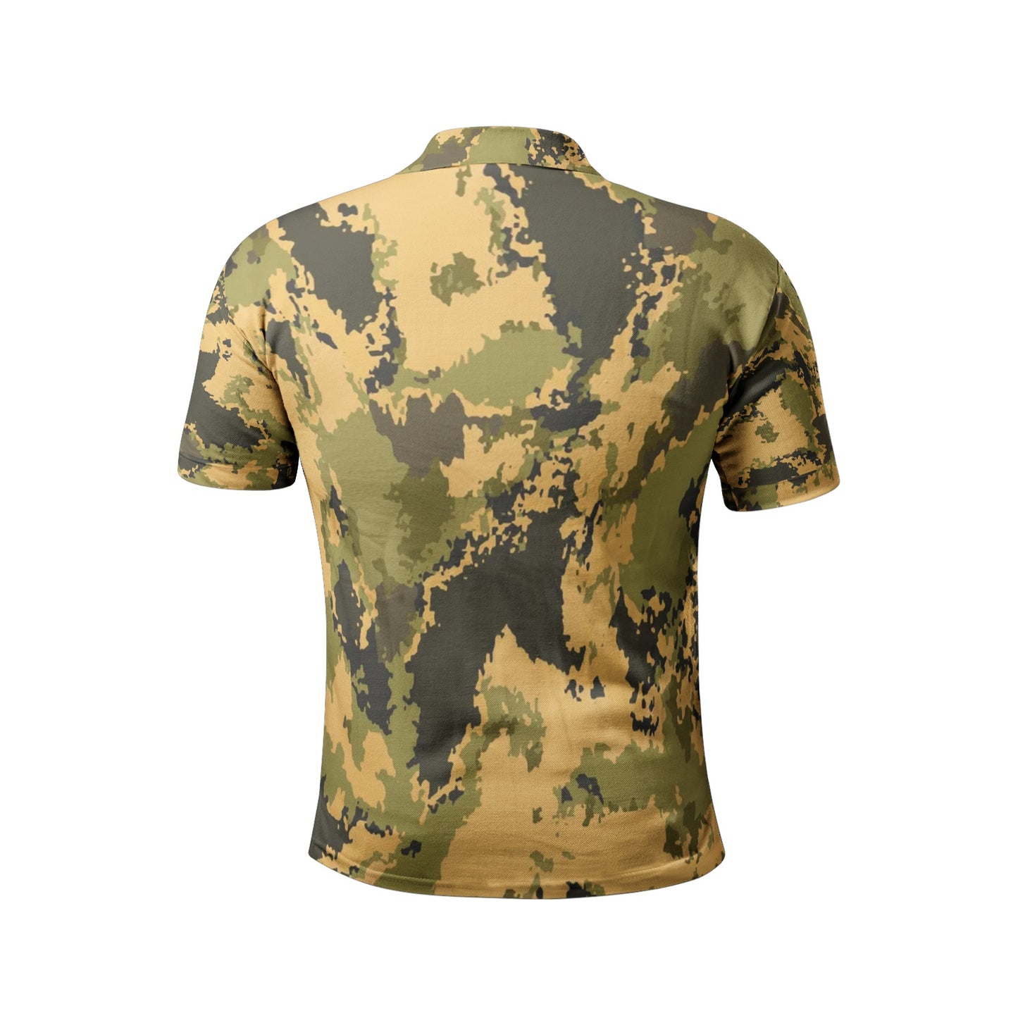 Men's Camo Golf Shirt | Desert Green Watercolor Camouflage