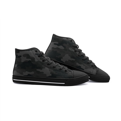 Camo Shoes | High Top Canvas | Black Camouflage