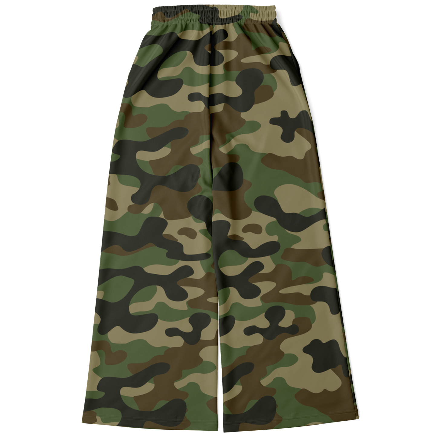 Camo Wide Leg Pants | Classic Green