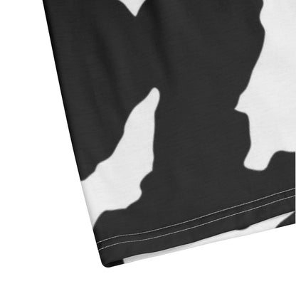 Camo Golf Shirt | Black & White Cow Camouflage