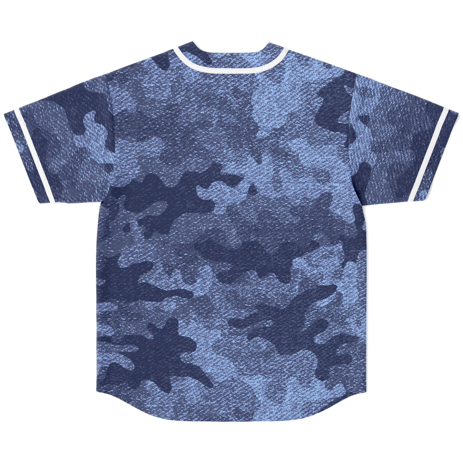 Camo Baseball Jersey | Denim Blue Camouflage