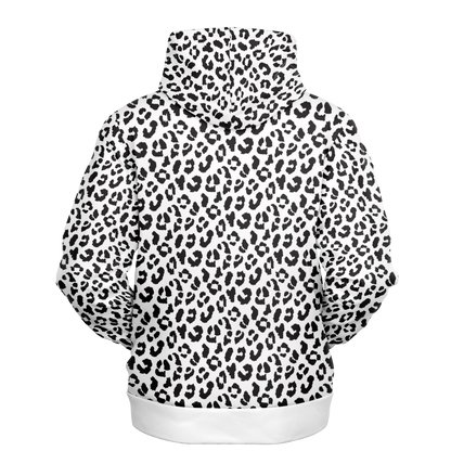 Leopard Hoodie | Black and White Pattern | Unisex