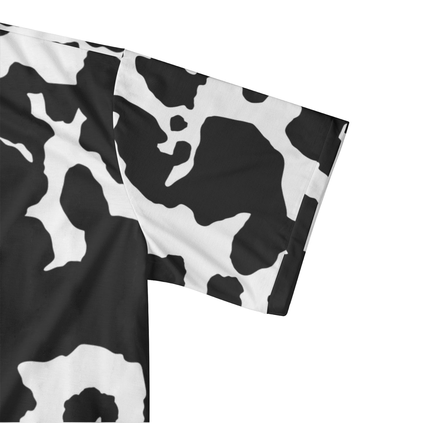 Camo Golf Shirt | Black & White Cow Camouflage