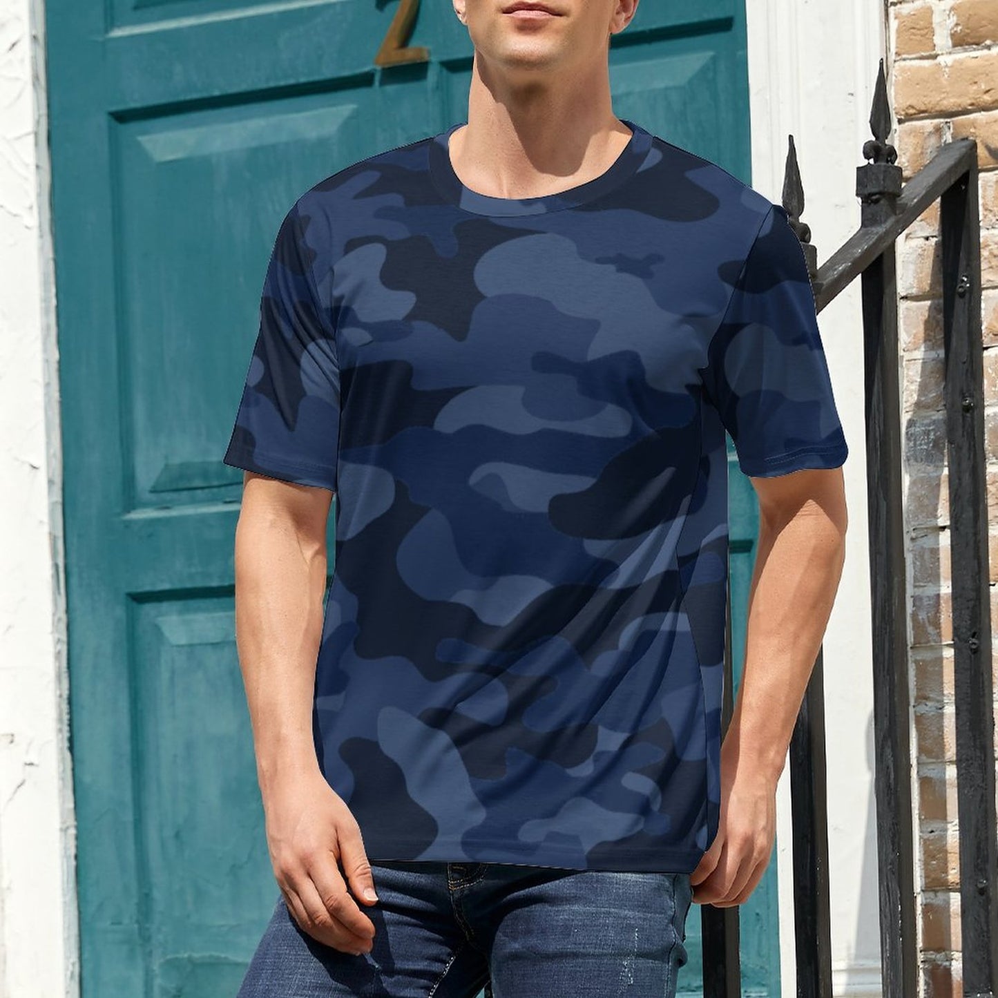 Camo Shirt | Deep Blue Camouflage T