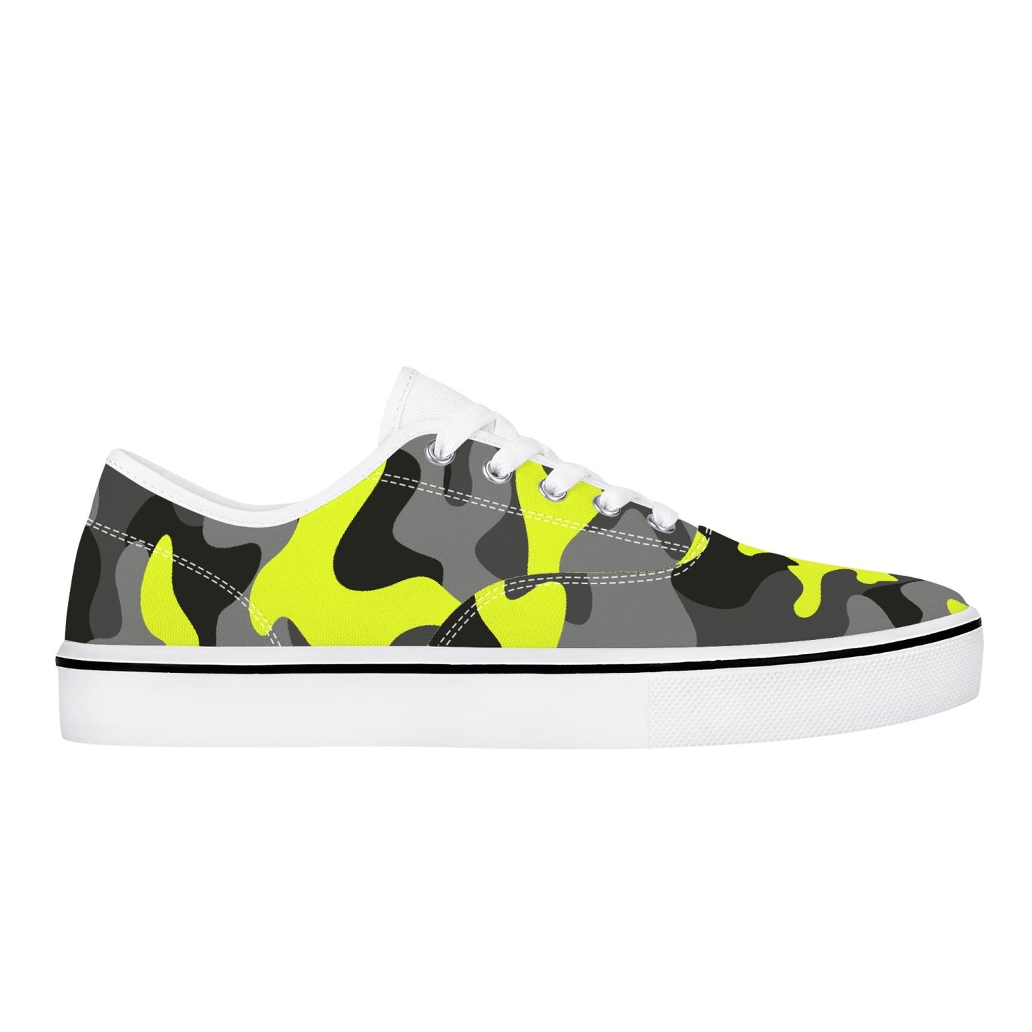 Camo Skate Shoes | Yellow, Black, and Gray Camouflage