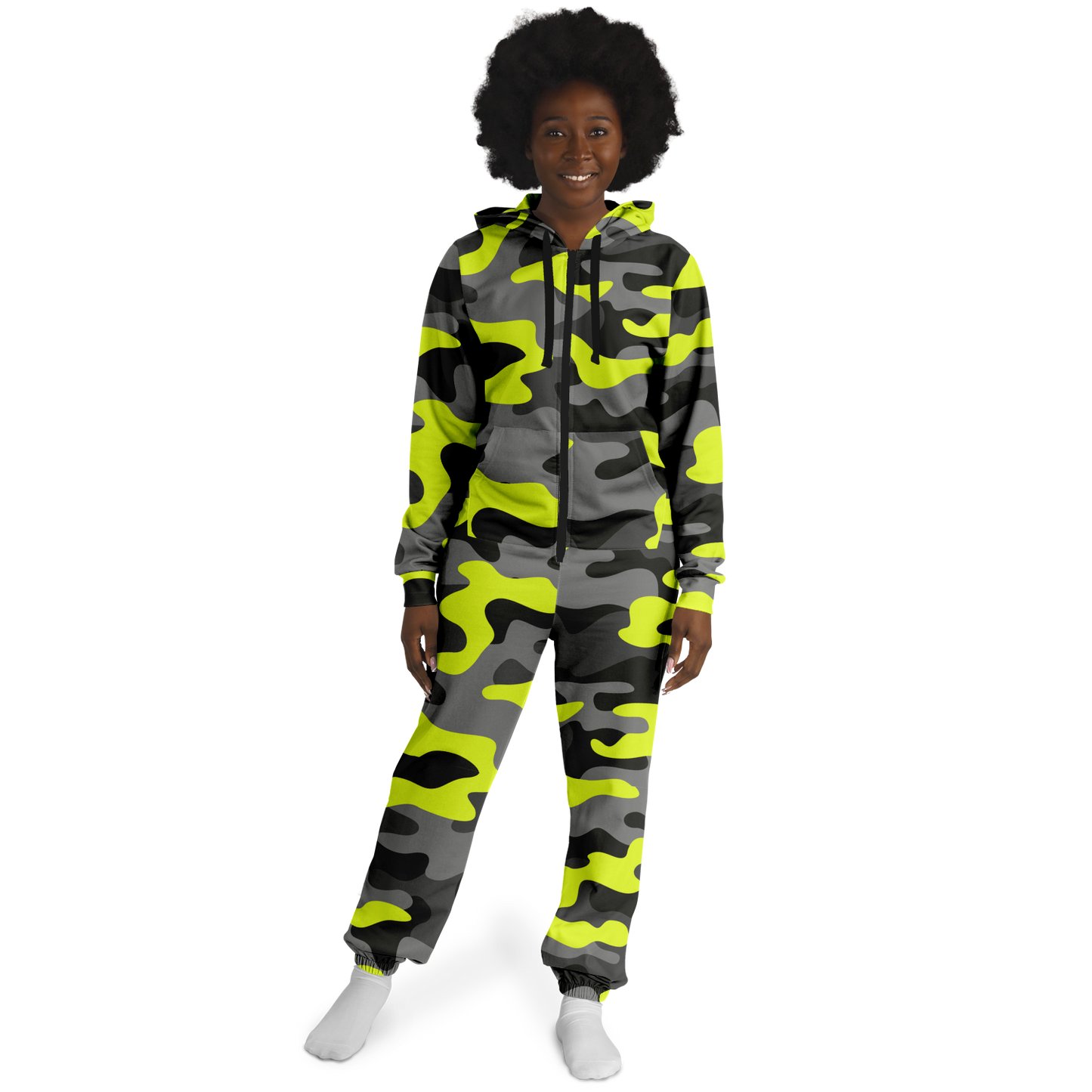 Camo Jumpsuit | Yellow, Black, and Gray Camouflage