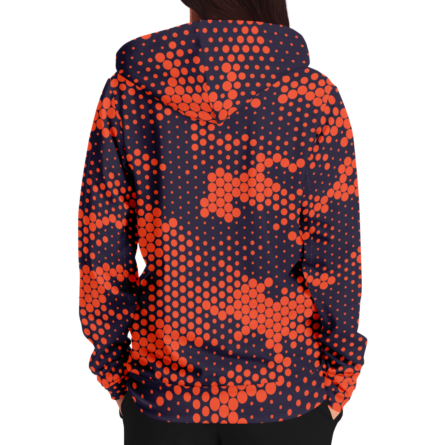 Zip-Up Hoodie | Orange & Blue Digital Camouflage