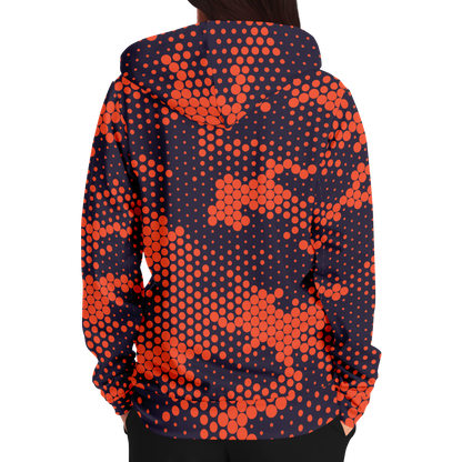 Zip-Up Hoodie | Orange & Blue Digital Camouflage