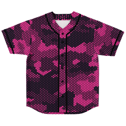 Camo Baseball Jersey | Pink Digital Camouflage