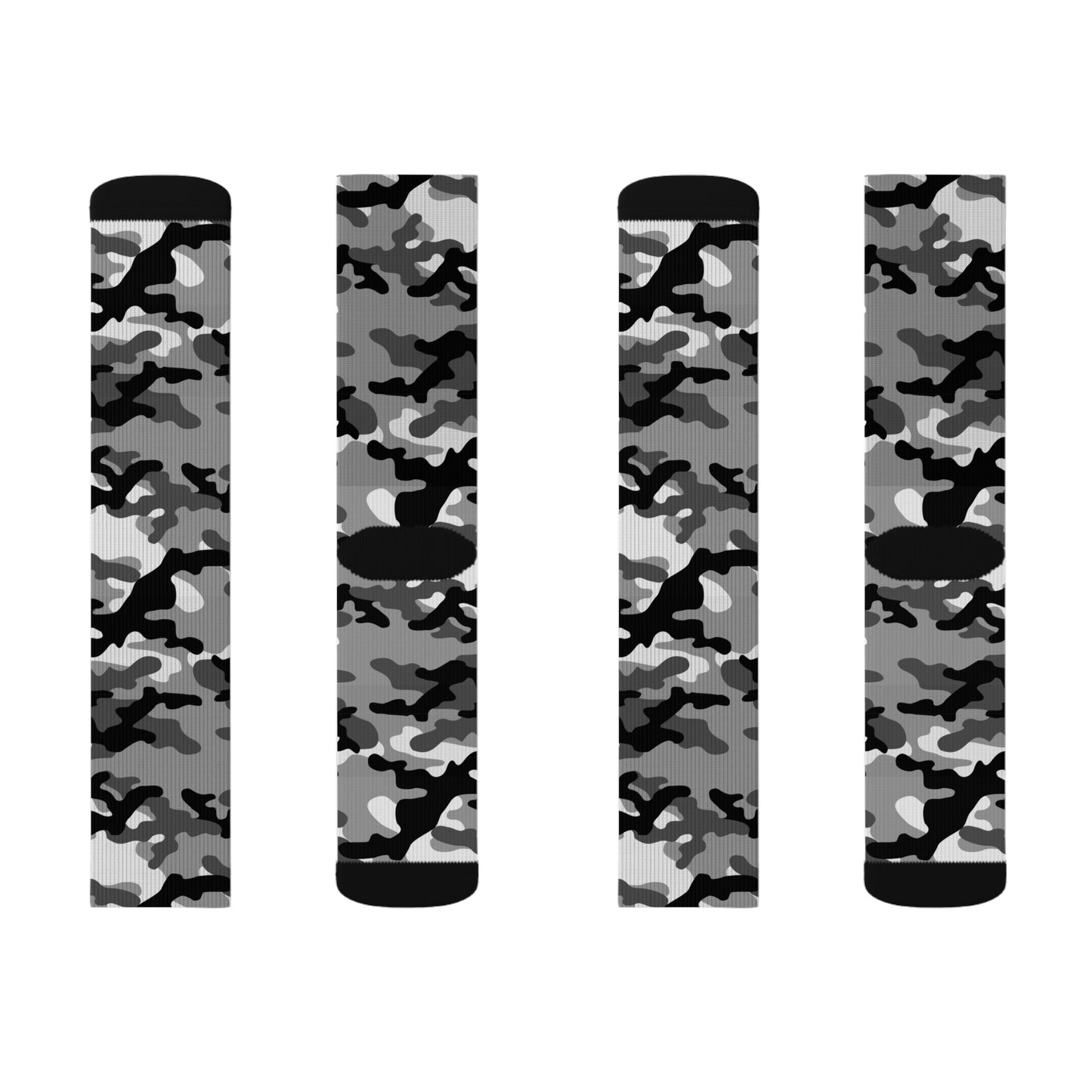 Camo Socks | Black, Gray & White Camouflage