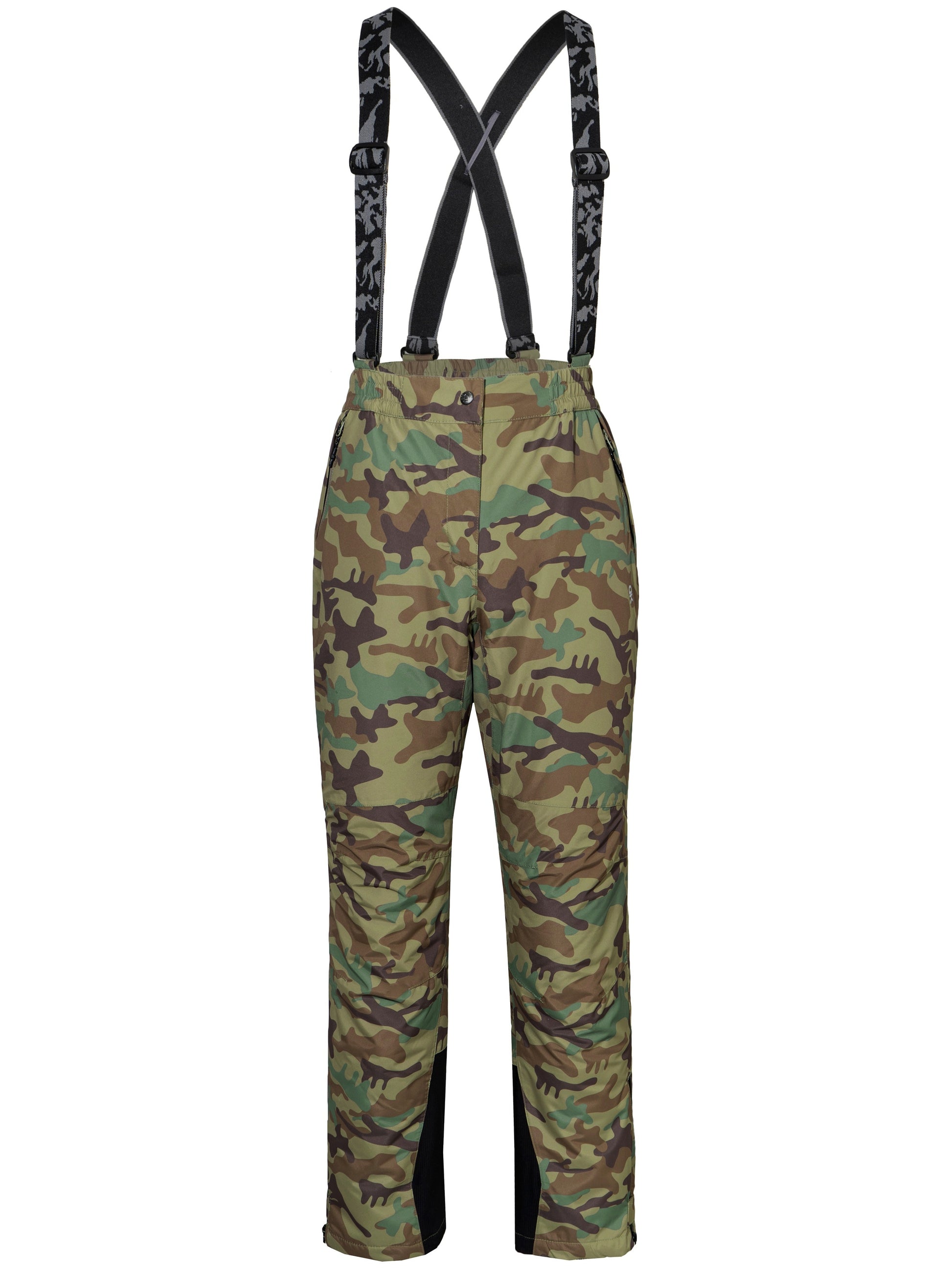 Women's Winter Camo Bib Overalls: Padded, Non-Stretch, Outdoor Pants