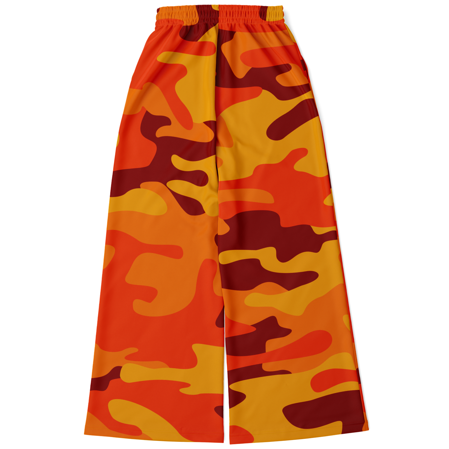 Camo Wide Leg Pants | Orange & Red Camo