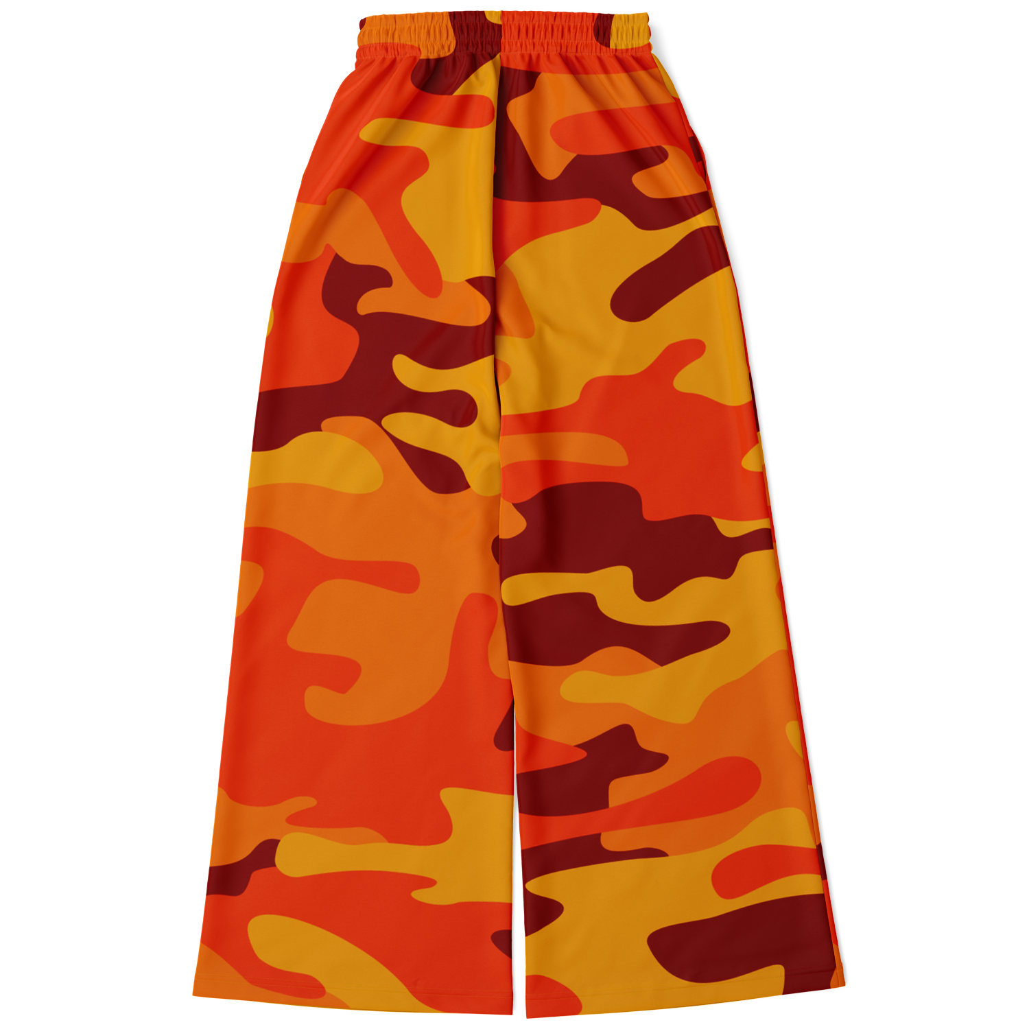 Camo Wide Leg Pants | Orange & Red Camo