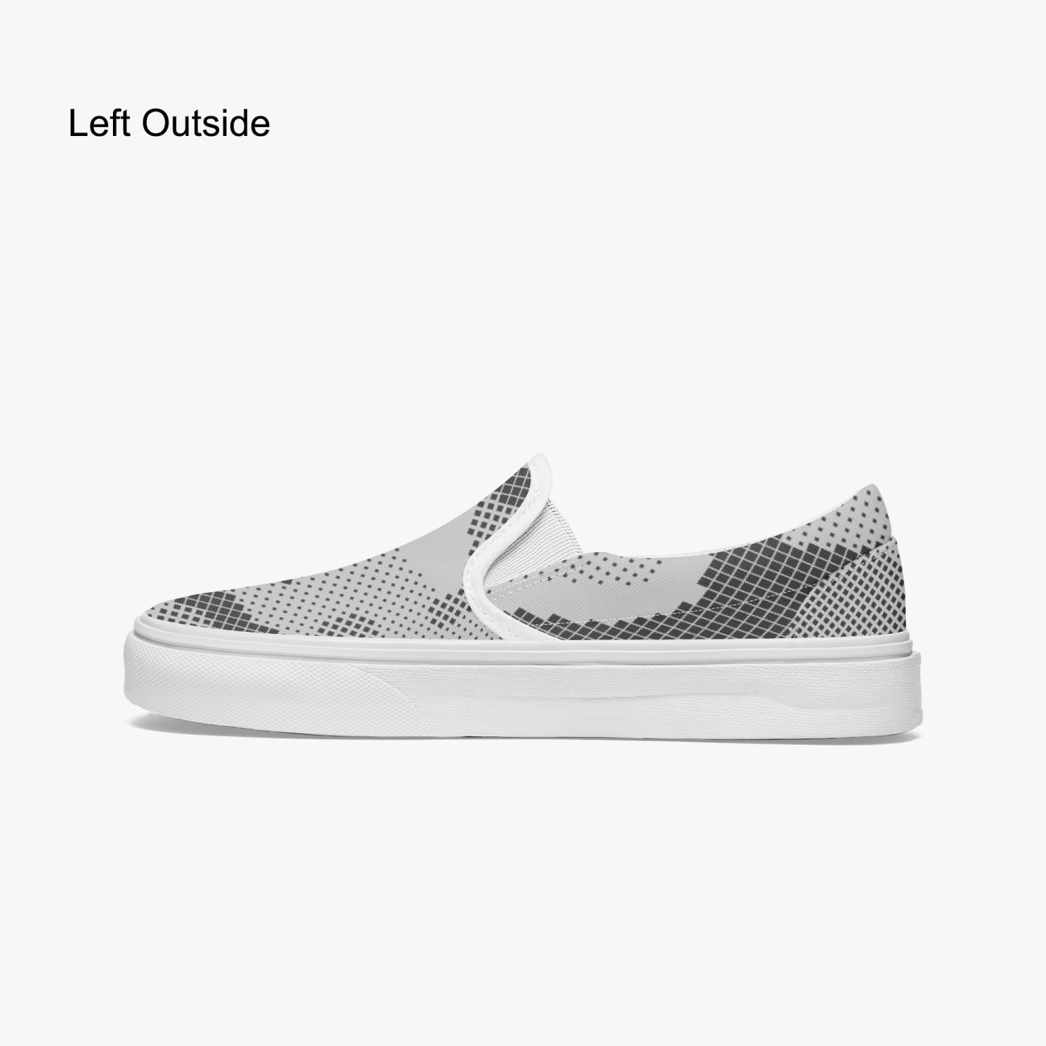 Camo Slip-On Shoes | DIgital Gray Camouflage